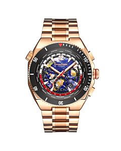 Men's World Travel Stainless Steel Multi-Color Dial Watch