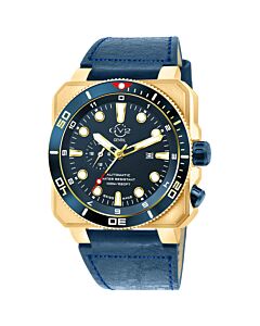 Men's XO Submarine Leather Blue Dial Watch