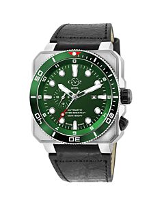 Men's XO Submarine Leather Green Dial Watch
