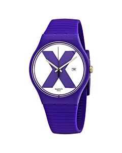 Men's XX-Rated Purple Silicone White (Purple X) Dial Watch
