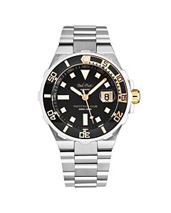 Men's Yachtmanclub Stainless Steel Black Dial Watch