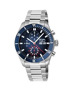 Men's Yorkville Chronograph Stainless Steel Blue Dial Watch