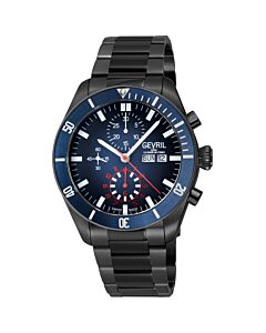 Men's Yorkville Chronograph Stainless Steel Blue Dial Watch