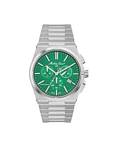 Men's Zoltan Chrono Chronograph Stainless Steel Green Dial Watch