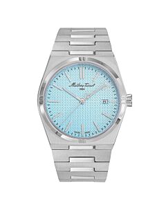 Men's Zoltan Stainless Steel Aqua Dial Watch