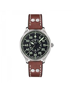 Men's Zurich Leather Black Dial Watch