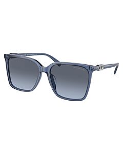 Michael Kors Canberra 56 mm Blue Transparent Sunglasses