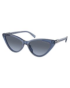 Michael Kors Harbour Island 56 mm Transparent Blue Sunglasses