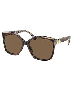 Michael Kors Malia 58 mm Dark Tortoise;Cream Tortoise Sunglasses