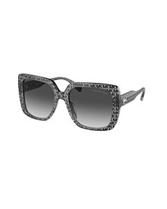 Michael Kors Mallorca 55 mm Black Glitter Logo Sunglasses