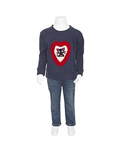 Michaela Buerger Girls Sweaters Denim Swea, Size 3/4Y