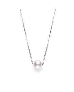 Mikimoto Akoya Cultured Pearl Pendant Necklace with 18K White Gold 8mm A+