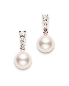 Mikimoto Morning Dew 8mm Akoya Cultured Pearl Earrings – 18K Rose Gold