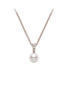 Mikimoto Morning Dew Akoya Cultured 8mm Pearl Pendant – 18K Pink Gold