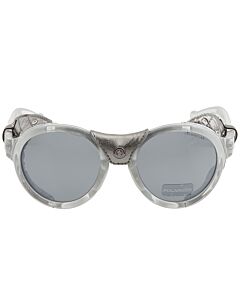 Moncler 52 mm Ice Crystal Silver Sunglasses