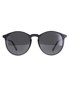 Moncler 52 mm Shiny Transparent Dark Grey Sunglasses