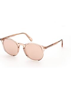 Moncler 52 mm Shiny Transparent Pink Sunglasses