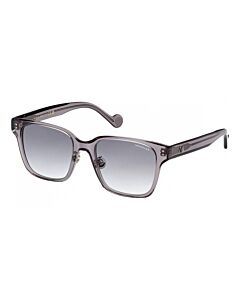 Moncler 53 mm Shiny Transparent Gray Sunglasses