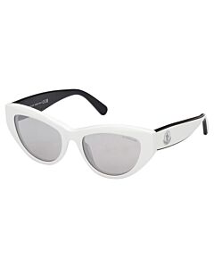 Moncler 53 mm White/Black Sunglasses