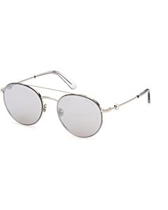 Moncler 54 mm Shiny Palladium Sunglasses