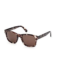 Moncler 55 mm Brown Havana Sunglasses