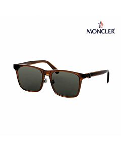 Moncler 57 mm Transparent Brown Sunglasses