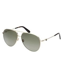 Moncler 60 mm Gold Sunglasses