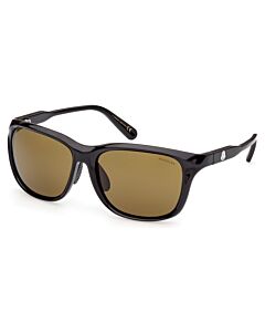 Moncler 60 mm Shiny Black Sunglasses