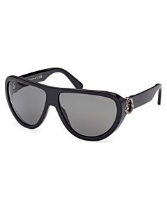 Moncler 62 mm Shiny Black Sunglasses