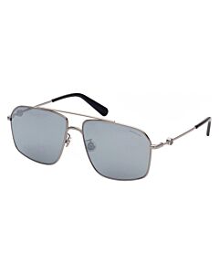 Moncler 62 mm Shiny Gunmetal Sunglasses