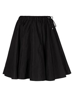 Moncler Black Gonna Gathered A-Line Mini Skirt