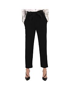Moncler Black High-Waisted Cropped Trousers