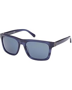 Moncler Colada 58 mm Striped Blue Sunglasses