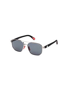 Moncler Flaperon 56 mm Shiny Light Ruthenium Sunglasses