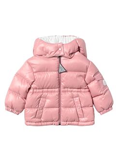 Moncler Girls Light Pink Maire Down Puffer Jacket