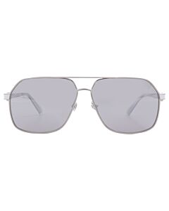 Moncler Icepol 61 mm Matte Optical White;Silver Sunglasses
