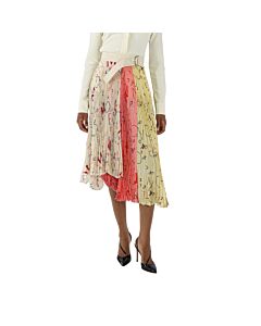 Moncler Ladies 1952 Asymmetric Pleated Skirt