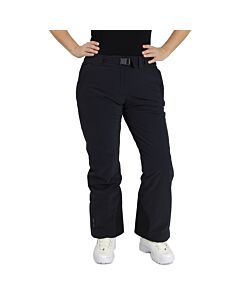 Moncler Ladies Black Buckled Ankle-zip Straight Trousers