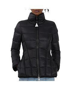 Moncler Ladies Black Logo-patch Padded Jacket