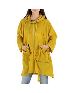 Moncler Ladies Dark Yellow High-low Rain Coat