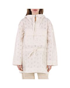 Moncler Ladies Natural Asnen Broderie Anglaise Jacket