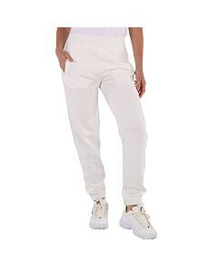 Moncler Ladies White Cotton Jogging Trousers