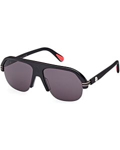 Moncler Lodge 57 mm Shiny Black Sunglasses