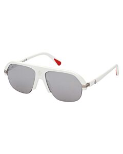Moncler Lodge 57 mm White Sunglasses