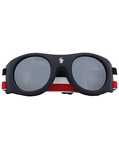 Moncler Mask 55 mm Matte Navy Sunglasses