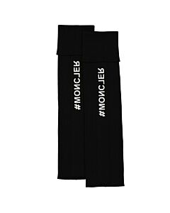 Moncler Men's Black Grenoble Logo-Embroidered Leg Warmers