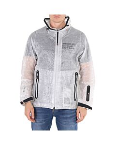 Moncler Men's White Day-Namic Crinkled-Shell Hooded Rain Jacket