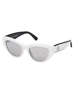 Moncler Modd 53 mm White Sunglasses