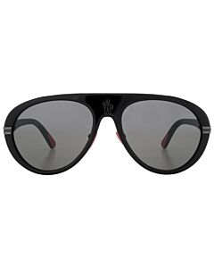 Moncler Navigaze 57 mm Shiny Black Sunglasses