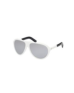 Moncler Roque 62 mm White Sunglasses
